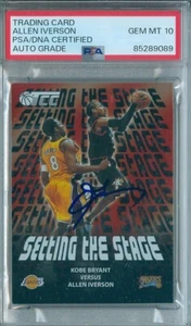 Allen Iverson 2002 Topps w/Kobe in photo #SS2 PSA DNA Gem Mint 10 Auto - Picture 1 of 2