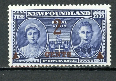 Newfoundland  #250  1939 Royal Visit Overprint surcharge Mint Never Hinged Cover