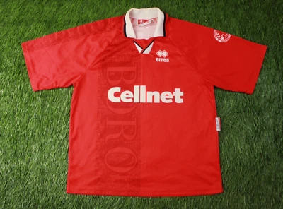 MIDDLESBROUGH 1996-1997 VINTAGE FOOTBALL SHIRT JERSEY HOME ERREA ORIGINAL SIZE L - Image 1 of 4