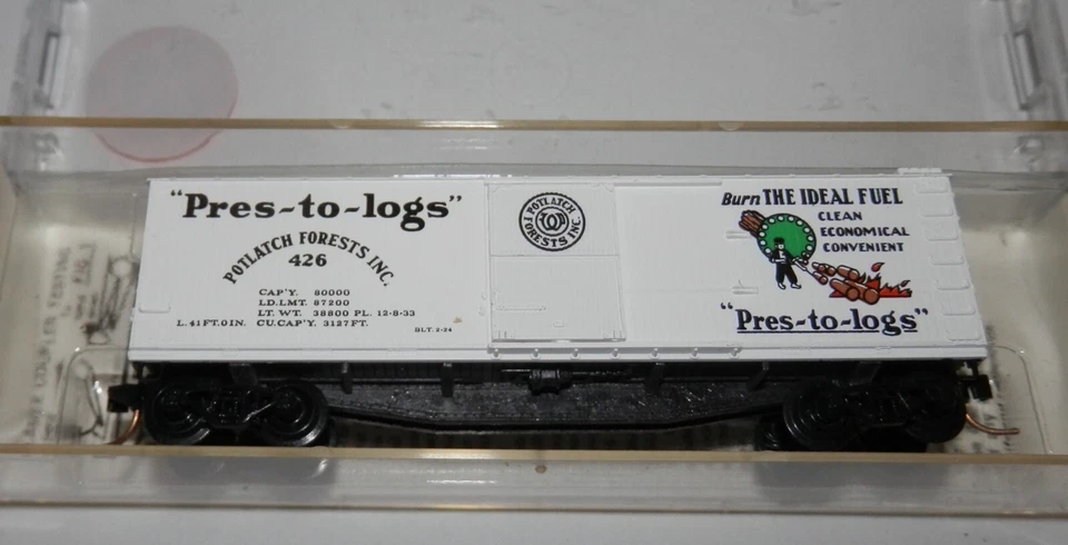 Kadee Micro Trenes N 40' Potlach Forests 426 Dbl. Coche de caja forrado de madera #42060 Foto 1 de 4