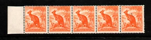MNH 1/2d " ORANGE KANGAROO " AUSTRALIA 1949 - Picture 1 of 2
