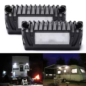 2 PIEZAS 12V Exterior LED Porche Utilitario Luz Toldo Lámparas Techo Para Barco Marino - Imagen 1 de 15