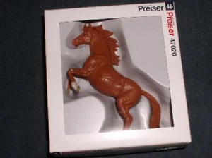 47020-02 Große Spur G/LGB Elastolin Preiser Pferd steigend braun, Maßstab 1:25 - Bild 1 von 3