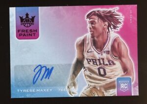 2020-21 Panini Court Kings Tyrese Maxey Fresh Paint Rookie Auto /99 RC