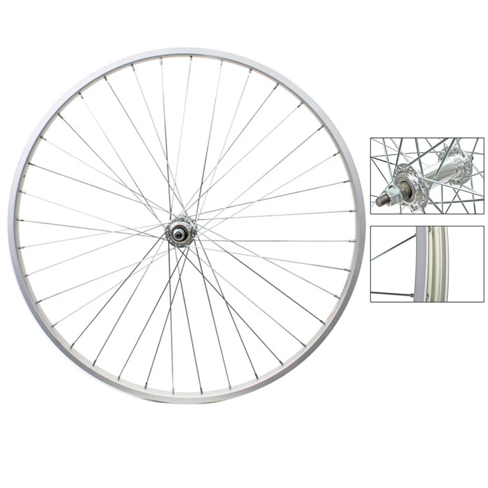 Weinmann RM19 Front Road Wheel 27in Silver 36-Hole Alloy Bolt-On Axle Hub - Image 1 of 1