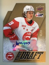 2022-23 Upper Deck CHL First Draft Gold Auto Christopher Brown 13/15
