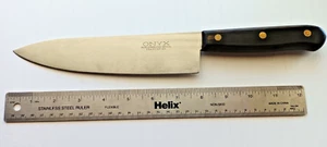 Vintage Onyx Tramontina Inox Stainless Steel 8" Chef's Knife ~ Brasil - Picture 1 of 7