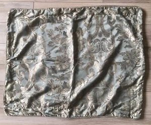 Sears Roebuck Standard Pillowcase Sham Damask Sage Green Gold Floral 26 X 20 - Picture 1 of 6