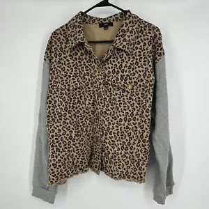 Fate Cheetah Print Jacket Size Large Button Down - Bild 1 von 3