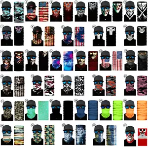Gesichtsmaske Sturmhaube Schal Hals Angeln Schild Sonnengamasche UV Kopfbedeckung 90 Stile - Bild 1 von 101