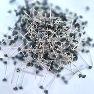 Florist Pins 350 Black Diamond Crystal Head Bouquet Fastener Craft Decor - Picture 1 of 4