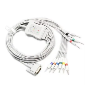 Compatible philips EKG cable 10-Lead Din 3.0mm AHA DB15 Pin M1770A/M1771A M1772A - Picture 1 of 1