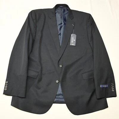 NUEVO Traje Chaqueta Abrigo Deportivo Stafford 48L Azul Marino Lana Elástica Para Hombre Foto 1 de 4