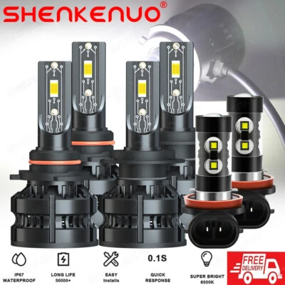 Faro LED + Kit de faros antiniebla H11 para Mazda 3 2004 2005 2006 Mazda3 6000K 9005 H7 Foto 1 de 4