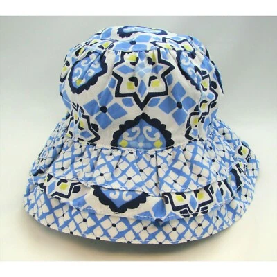 Gymboree Hat Toddler Girl 2T 3T Blue White Cotton Greek Isle Sun Hat Summer - Image 1 of 4