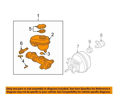 Cilindro maestro de freno usado se adapta a: Chevrolet Malibu 1999 grado A Foto 1 de 3