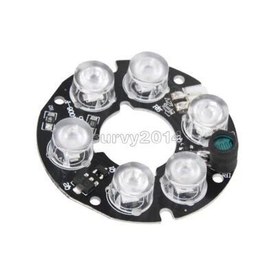 6pcs array LED IR Leds Infrared Board for CCTV cameras night vision 45mm  White - Image 1 of 4