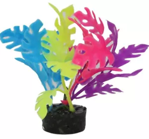 Blue Ribbon Colorburst Florals Multi-colored Philo Leaf Aquarium Ornament - Picture 1 of 1