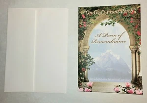 Sympathy Cards (10 cards & 10 envelopes) with poem "On God's Front Porch" NEW - Picture 1 of 4