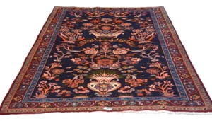 Floral Oriental Vintage Turkish 4' 4" x 6' 12" Pink Hand Knotted Area rug - Picture 1 of 3