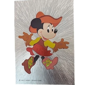 Vintage Postkarte Disney Cowgirl Minnie Mouse Dufex Folie Metallic 501641 - Bild 1 von 12