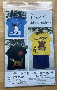Zoo Animals Applique Pattern Zoo Parade by I Spy Kids for Caught Up in Stitches - Picture 1 of 3