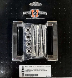 2-Hole Hybrid Front Fender Mounting Spacers Fits Harley Touring 14-18 21''Wheel - Picture 1 of 5