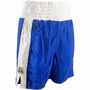 Rival Boxing Dazzle Traditional Cut Competition Boxing Trunks - Blue/White