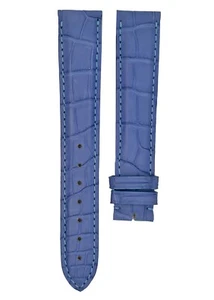 Authentic NEW Cartier Tank Basculante Blue Croco Leather Watch Strap 18 x 16mm - Picture 1 of 2