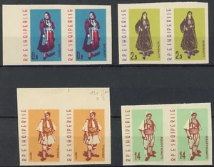 Albania 1962 : 2x Good Set VF MNH Imperf Stamps in pairs - Catalog Val : 80€ - Picture 1 of 1
