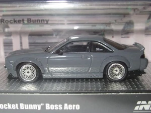 Inno64, NISSAN SILVIA (S14) "Rocket Bunny" Boss Aero, Grey 1:64 scale New Sealed - Picture 1 of 7