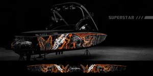 BOAT WRAPS GRAPHICS DECALS KIT WRAP Boat Graphic Kits DESIGNS FREE SHIPPING - Foto 1 di 12