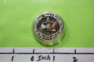 SCHLOSS SHOCK BARREL NIGHTMARE BEFORE CHRISTMAS 2018 DISNEY EMAILLE NICKEL MÜNZE 1E9 - Bild 1 von 2