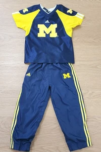 Michigan Wolverines Adidas Windbreaker Hose Shirt Set Kleinkind Größe 3T NCAA - Bild 1 von 13
