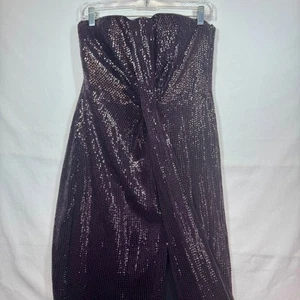 Vestido Diane von Furstenberg Piaza Cuvet Lentejuelas Sin Tirantes Midi Formal Fiesta Talla 10 - Imagen 1 de 12