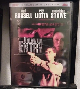 Unlawful Entry (1992) (DVD, 2001) Kurt Russell Ray Liotta Action Adevnture DVD - Foto 1 di 3