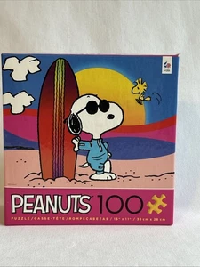 Peanuts 100 Piece Puzzle Snoopy Woodstock Surfboard 15" x 11" Ceaco New Sealed - Picture 1 of 5