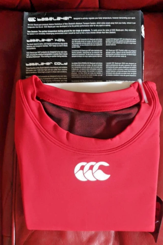 CANTERBURY IONX BASELAYER COLD - LONG SLEEVE - RED - 2XL - Image 1 of 1