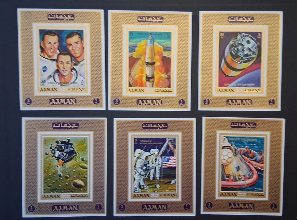 Hojas de lujo Ajman 1971 Space Apollo 12 MNH Foto 1 de 1