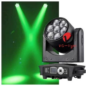 7X40W RGBW 4IN1 Zoom Wash LED Beam Moving Head Light Stage Lighting for Show DJ - Picture 1 of 10