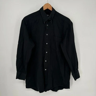 Vintage Hugo Boss Shirt Mens 16.5 32/33 Black Button Down Long Sleeve - Image 1 of 4