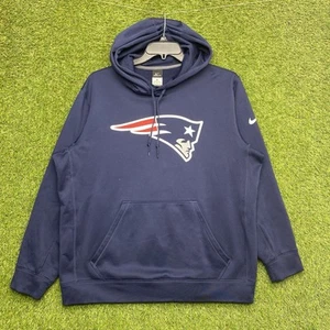 Nike New England Patriots Sweatshirt Mens XL Super Bowl Blue Therma-Fit Hoodie - Picture 1 of 10