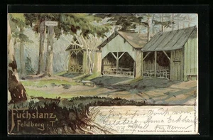 Lithographie Feldberg i. T., Gasthaus Fuchstanz im Wald gelegen  - Picture 1 of 2