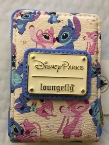 Nuevo Portatarjetas Acordeón Ángel Loungefly Lilo & Stitch Parques Disney - Imagen 1 de 3
