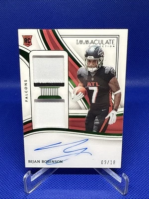 2023 Panini Immaculate Collection - RPA Emerald Bijan Robinson /18  - Image 1 of 2