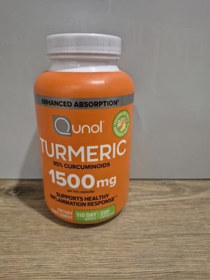 Qunol Turmeric 1500 mg W/ Ginger & Black Pepper | 220 Capsules | EXP 02/2028 - Image 1 of 4