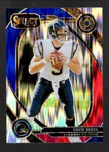 Panini Select 2024 - Club Level Drew Brees #253 rojo y azul Shock Prizm - Imagen 1 de 2