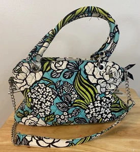 Bolso de Hombro Vera Bradley 100% Algodón Patrón "Island Blooms" Cartera - Imagen 1 de 10