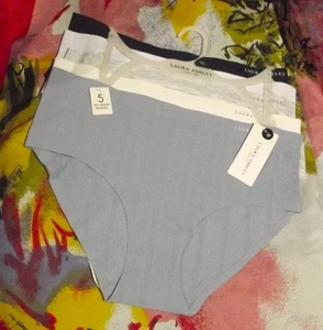 5 NEW LAURA ASHLEY LS3122 5PKA MF NO SHOW HIPSTER PANTIES XL - Picture 1 of 2