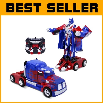 Transforming Robot RC Truck Toy Boys Gift | Blue | Ages 8-13 - Image 1 of 4